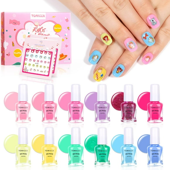 Set de esmaltes de uñas TOMICCA Kids 12 Candy Rainbow Colors 60 ml