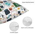 thumbnail image 3 of Yiaed Back To School A Print Pillow Covers Super Soft Decorative Square Throw Pillow Covers Case Cushion Covers for Sofa Couch Bedroom Car Decor（No pillow core）-20"x20", 3 of 7