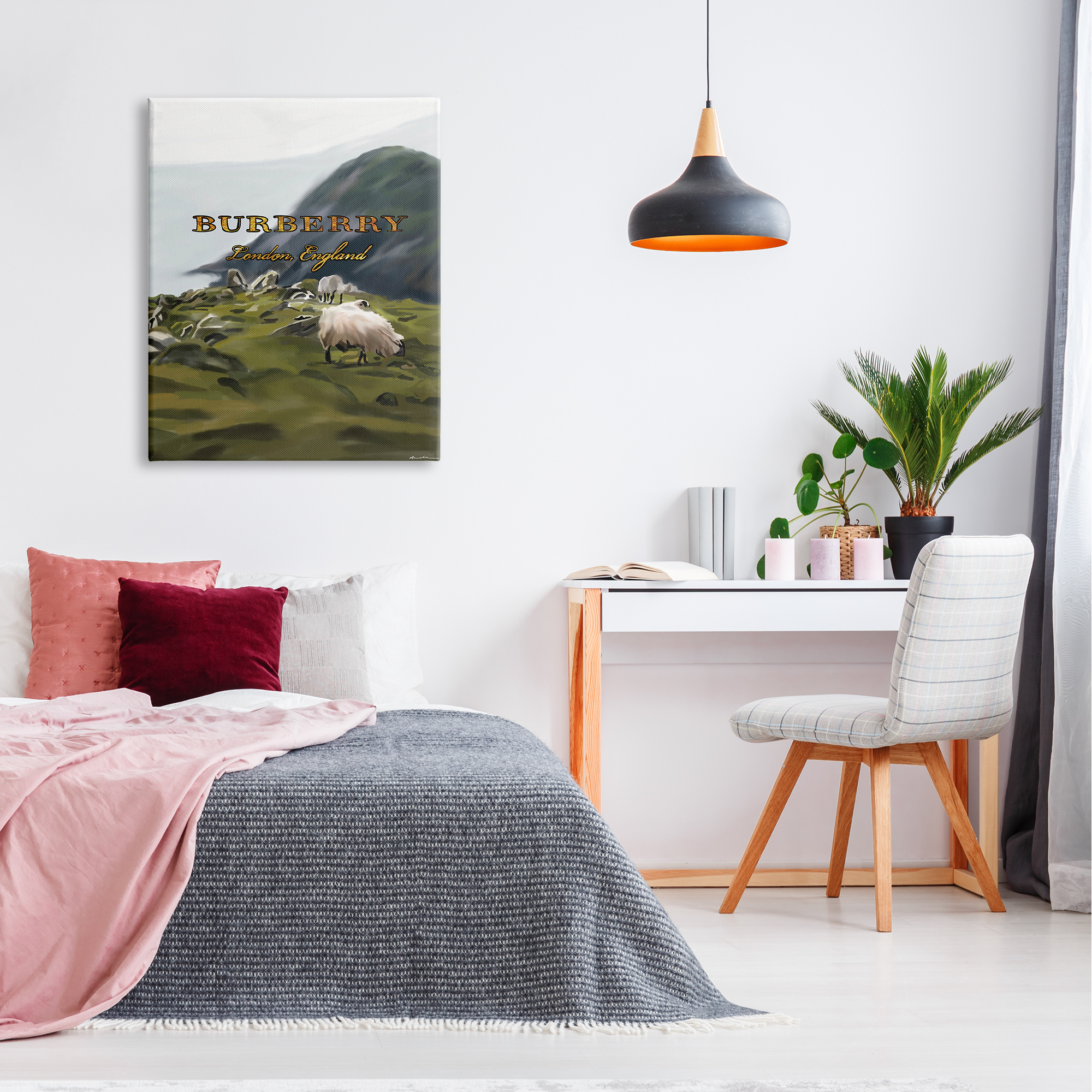 Stupell Industries Glam Brand Landscape Nature Painting Gallery Wrapped Canvas Print Wall Art, 30 x 40