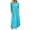 Blue., variant on HBGVBA Casual Maxi Dresses for Women T Shirt Dress 3/4 Sleeve Crewneck Side Slit Pocket Loose Soft Stretchy Dress