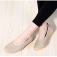 thumbnail image 5 of Women's Leather Shoes Loafers Solid Color Slip-ons Flat Shoes Comfortable Casual Walking Flats, 5 of 11
