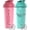 Pink/Turquise, variant on VELOMIX Leak Proof Protein Shaker Bottle with Wire Whisk, 2 Pack, 28 fl oz, Pink/Turquoise