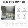 thumbnail image 5 of Orinice Snowy Forest Graphic Decorative Cotton Linen Throw Pillow Cover for Home Couch Living Room Sofa Bedroom Car, 1PC 22x22in, 5 of 5