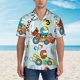 thumbnail image 2 of Balery Cartoon Car Racing Camisas hawaianas de manga corta para hombre, camisas playeras de corte holgado, camisas de vacaciones con botones,Medium, 2 of 7