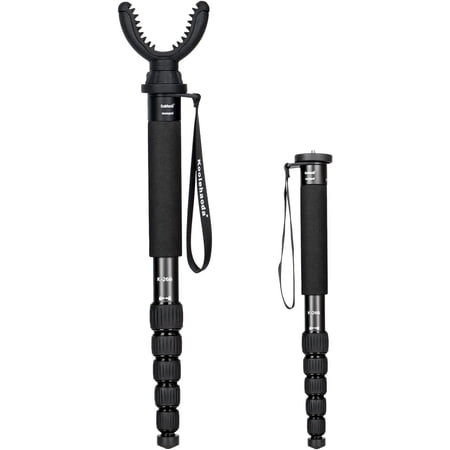 Fooletu Shooting Stick Monopod with 360 Degree Rotate U Yoke Holder Gun Pod Rifle Rest