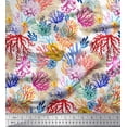 thumbnail image 1 of Soimoi Rayon Fabric Coral Ocean Print Fabric by The Yard 56 Inch Wide, 1 of 2