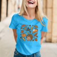 thumbnail image 2 of TSADFHJI Chandails en Molleton pour Femmes 3/4 Zip T-Shirt Uni de Noël Imprimé Col Rond Manches Courtes TTG Bleu, 2 of 5