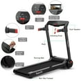 thumbnail image 4 of Tapis Roulant Électrique Pliant SuperFit 3 Hp avec Haut-Parleur Rouge, 4 of 10