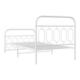 thumbnail image 6 of Metal Bed Frame White Full Size with Footboard, 39.4x78.7in Steel Platform Bed, 6 of 8