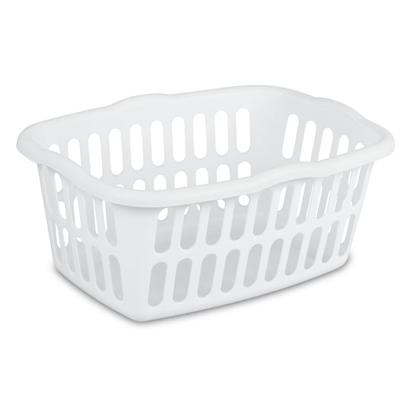 Sterilite 1.5 Bushel Rectangular Laundry Basket White Case of 12