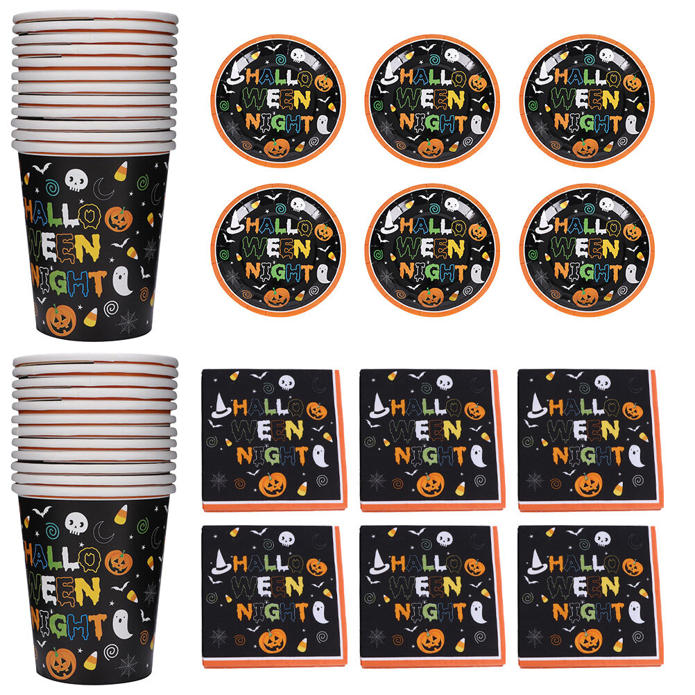 Halloween paper cups 1 Set Halloween Theme Party Decorations Paper
