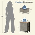 thumbnail image 7 of CONCETTA 2-Drawer Fabric Storage Dresser, Nightstand for Bedroom, Closet, Storage Furniture for Adults, Dark Green, 7 of 7