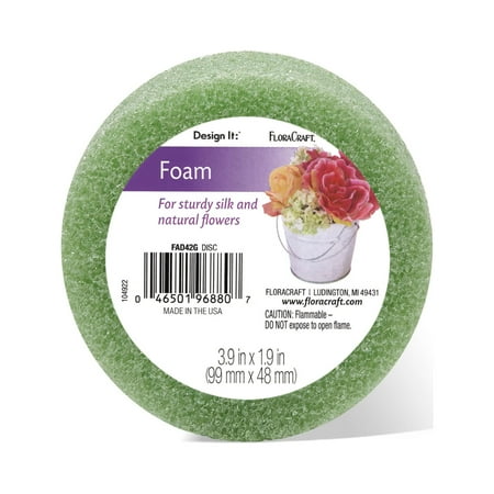 UPC: 0046501968807 | floraCraft Foam Disc 1.9 inch x 3.9 inch Green