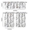 thumbnail image 6 of 3 PCS Rustic Floral Kitchen Curtains - Farmhouse Botanical Print Semi-Sheer Window Panels, 6 of 6