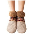 thumbnail image 2 of Calcetines de mujer para el hogar y aislamiento grueso, para dormir, calcetines navideños, calcetines para la nieve, pantuflas, calcetines para alfombras., 2 of 4
