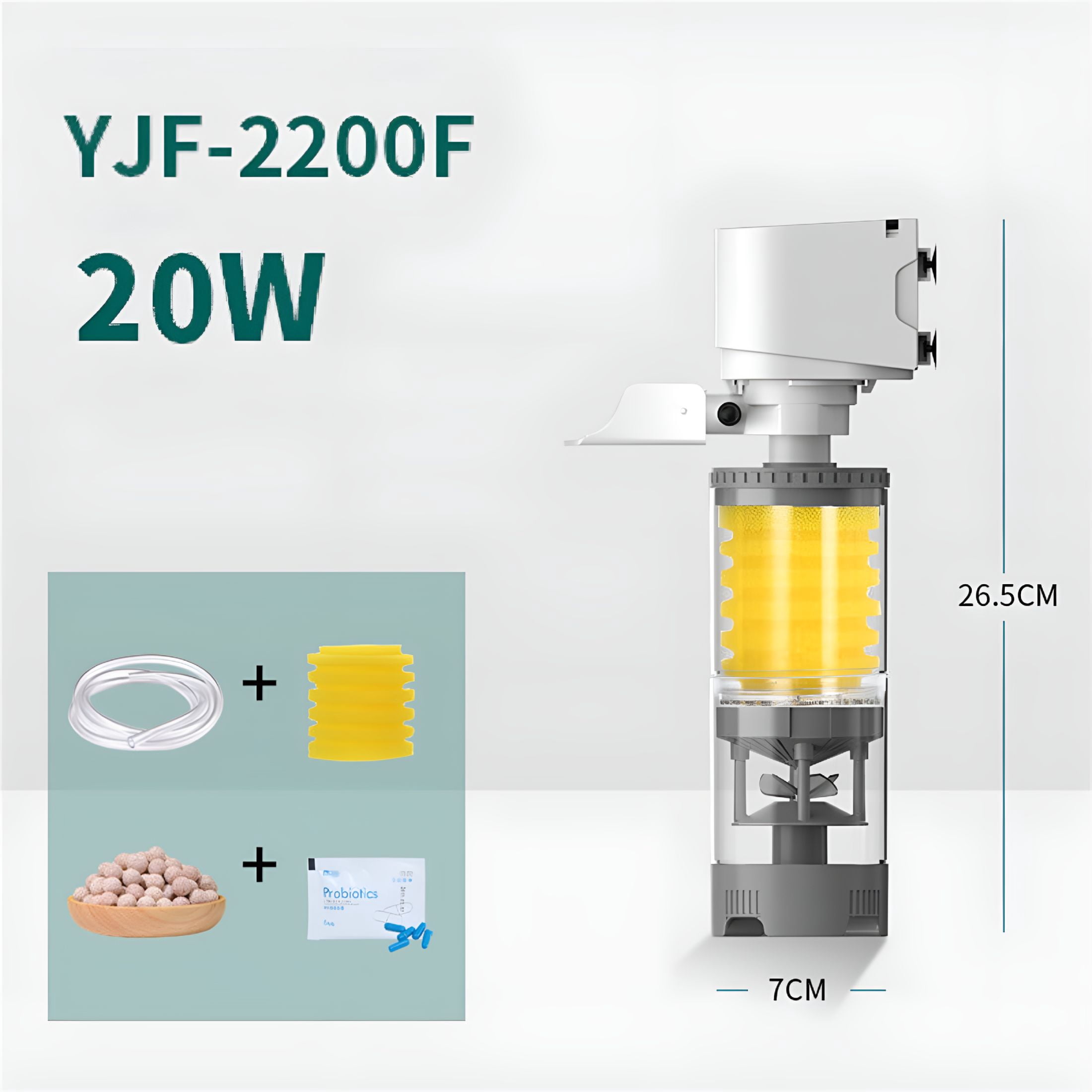 HIBIBUD 2026 New Aquarium Internal Filter,Green Water Clean Machine Algal Killing Swirl Turbo Design for 10-40 Gal,Small Fish Turtle Tank Submersible Powerful Canister Pump Saltwater Freshwater