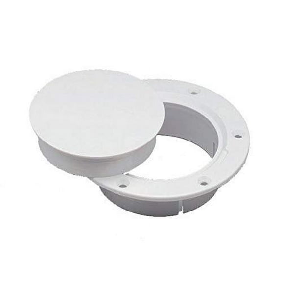 Marinco N10863DW Snap-In Deck Plate, 3" White