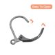 thumbnail image 3 of Uxcell 100Pack Ganchos de Pendientes LeverBack, Ganchos de Alambre para Pendientes Franceses, Negro, 3 of 6