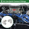 thumbnail image 2 of Unique Bargains Push to Connect Air Fittings 15/64" 90 Degree Air Line Quick Joint Plastic Metal 1/8"BSPT 2 Pcs White Silver Tone, 2 of 7