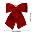 thumbnail image 3 of Arghm Christmas Bow Decor Extra Large,24x20 Inch Red Velvet,Tree Topper Wreath Gift Wrapping, 3 of 6
