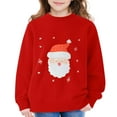 thumbnail image 6 of XIYNBAOK Funny Christmas T Shirt Long Sleeve Christmas Shirts Christmas Hawaiian Shirts Tops Clean Girl Clothes Boy Clothes Size 6 Teenager Clothes, Red 5-6 Years, 6 of 6