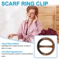 thumbnail image 3 of Uxcell Scarf Ring Clip Resin Round T-Shirt Clip Fashion Ring Scarves Clasp Buckle Tie Circle Dark Coffee Color, 3 of 6