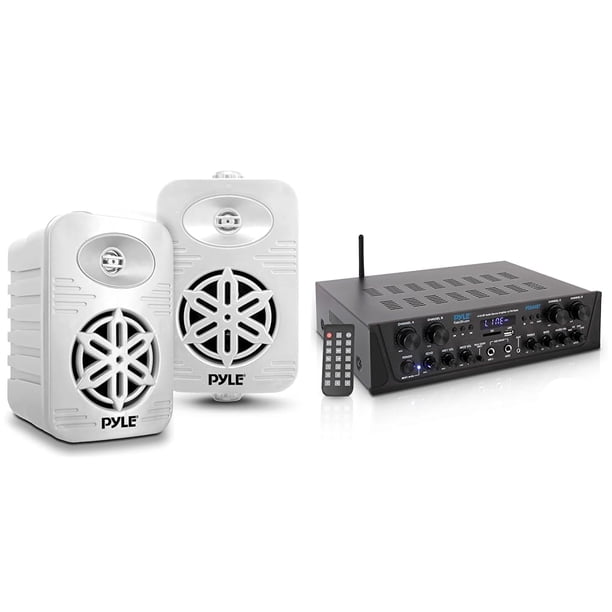 Pyle Parlante para Interior y Exterior 300W + Amplificador Bluetooth Karaoke 500W