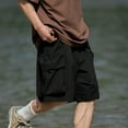 thumbnail image 7 of adviicd Cargo Shorts for Men Relaxed Fit Men's Hiking Cargo Shorts Quick Dry Lightweight Outdoor Tactical Shorts for Men(Black,L), 7 of 7