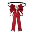 thumbnail image 3 of Pre Tied Bow Tie Neck Tie Bowknot Cotton Adjustable Ribbon for Women Girls Dress Uniform Party Scene, 3 of 9