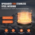 thumbnail image 3 of Smokeless Fire Pit Stove Bonfire,H: 12.6 inxDia: 15 in ,Wood Burning Fireplaces with Removable Ash Pan,SUS430 Stainless Steel inner Portable Outdoor Firepit,Ideal for Outdoor Patio Camping, 3 of 12