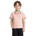 thumbnail image 4 of Hiijoy Big Boys Short Sleeve Casual Polo Shirt Solid Basic Summer Versatile T-Shirt, 4 of 8