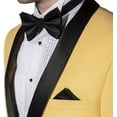 thumbnail image 3 of Adam Baker West End by Men's 9-3425 Slim Fit One Button Satin Shawl Collar 2-Piece Tuxedo Suit - Maiez -46S, 3 of 6