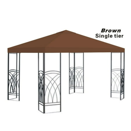 10x10' Replacement Canopy Top Patio Pavilion Gazebo Sunshade Polyester Cover-Single Tier