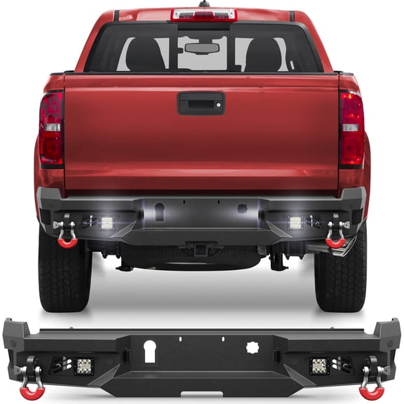 POFENZE Heavy Duty Truck Front Bumper for 2015-2022 Chevrolet Colorado (Exclude ZR2) and 2015-2022 GMC Canyon