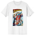 thumbnail image 4 of Superman Comic Cover Art Crew Neck Short Sleeve Women's White T-shirt-Small, 4 of 7