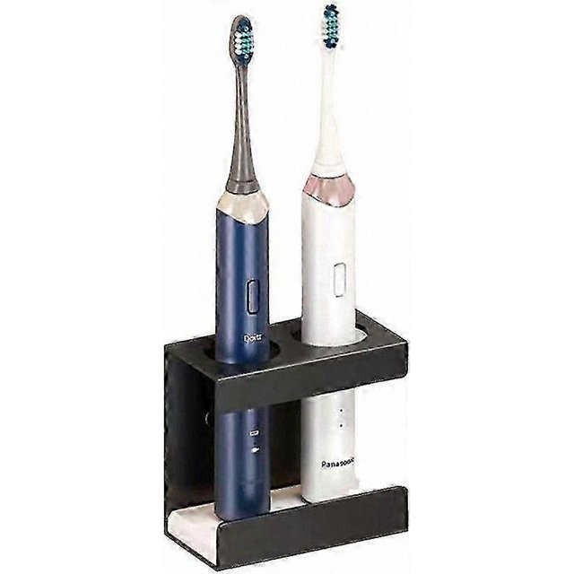 Aluminum Toothbrush Organizer, Wall-Mounted Holder for Electric and Manual Brushes, Tool-Free Installation