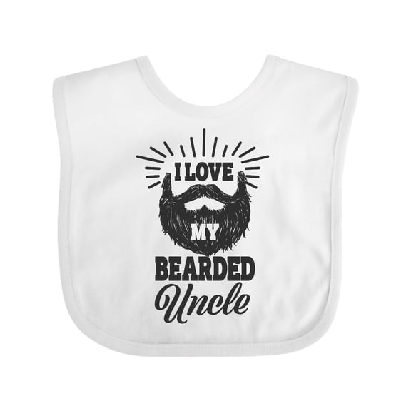 Inktastic I Love My Bearded Uncle Boys or Girls Baby Bib