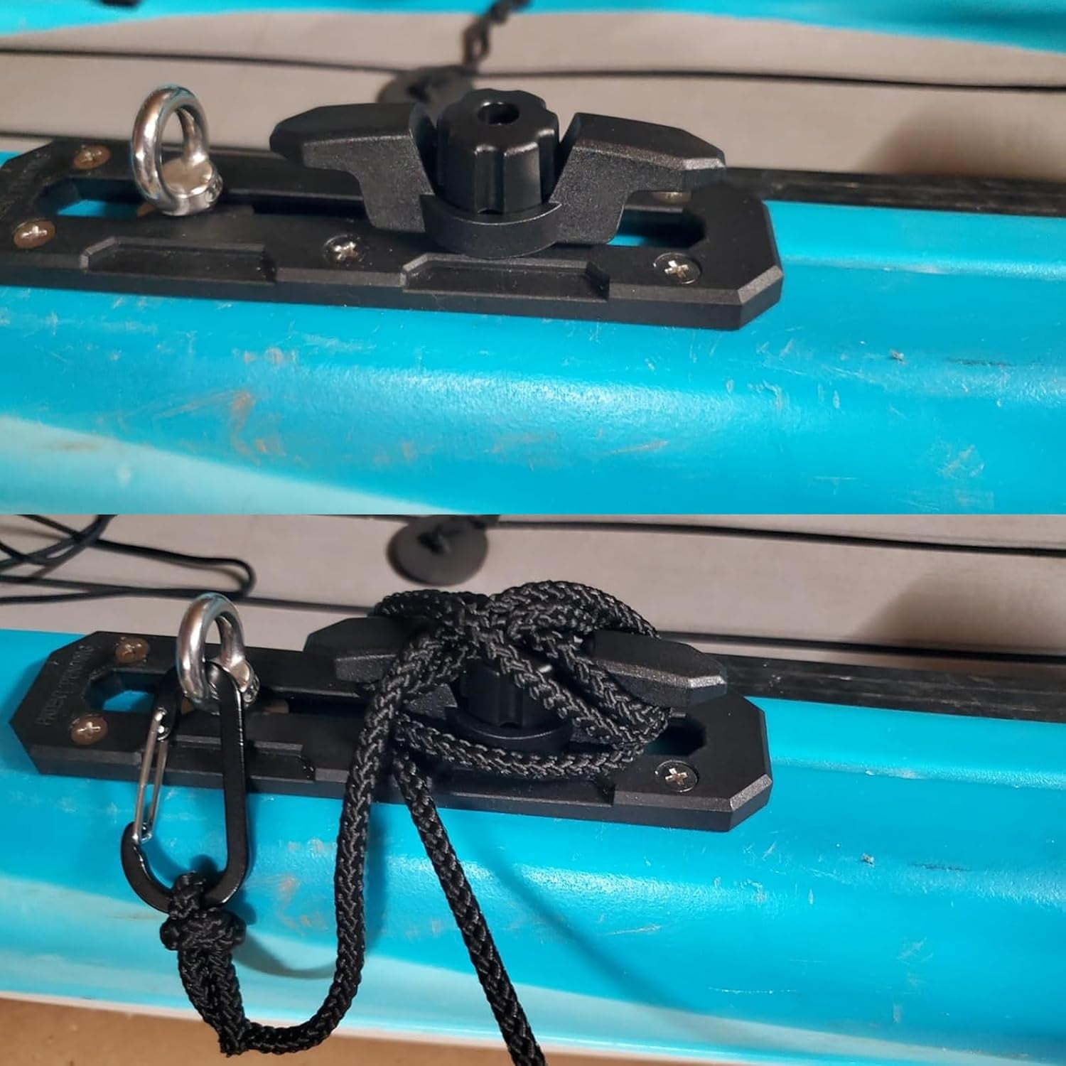 ABCISI 2PCS Line Cleat for Kayak Track Mount, Kayak Anchor Cleat, Track Mount Line Cleat for Rail Mount Kayak Fishing Accessories