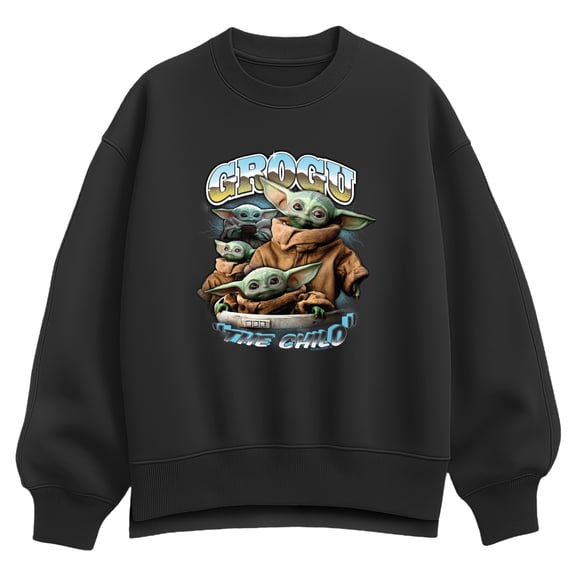 Star Wars - Grogu The Child - Women's Oversized Fleece Crew Sweatshirt