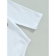 thumbnail image 6 of Bslissey Baby Girls 3Pcs Outfits Long Sleeve Letter Print Romper + Lips Print Flare Pants + Headband 3M 6M 12M 18M Infant Valentine’s Day Pants Set for Casual Daily, 6 of 8