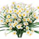 thumbnail image 1 of 4pcs Artificial Daisy Flowers Artificial Flowers Green Plastic Shrubs Fake Flowers Indoor Outdoor (White) WD.WDQZL Hogar, 1 of 1