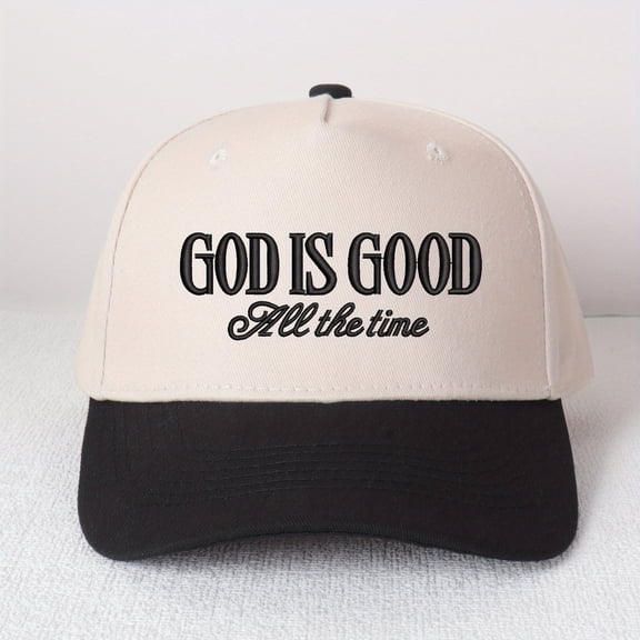 GOD IS GOOD All The Time Embroidered Trucker Hat - Inspirational Christian Cap for Women, Cute Faith-Based Fashion