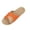 Orange, variant on Wensltd Women Cross Woven Slide Slippers Open Toe Slip On Flat Base Indoor Slide Slippers for Summer Daily Beige