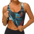 thumbnail image 4 of Lsque Underwater Office Diver Printed Women'S Sports Bra, Compression, Moisture Wicking, High-Impact Sports Bra For Women,Supportive sports bra-X-Large, 4 of 9
