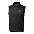 thumbnail image 2 of Men's Cutter & Buck Heather Charcoal Tacoma Rainiers Mainsail Sweater-Knit Full-Zip Vest, 2 of 3