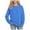 Blue, variant on Girls Oversized Long Sleeve Shirts Kids Fashion Crewneck Tunic Tops Curved Hem Tees 7-14 Years (Pink, 9-10 Years)