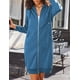 thumbnail image 4 of Chaqueta con capucha ELESOL para mujer, casual, forro polar con cremallera, azul, talla M, 4 of 6