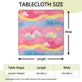 thumbnail image 2 of Colorful Cloud Star Pattern Square Fitted Tablecloth with Elastic Edge,Square Table Cover,Washable Elastic Table Cover for Home Kitchen Party Decor 34"x34", 2 of 6