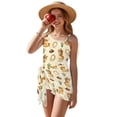 thumbnail image 2 of FUIALDOLG Cartoon Western Horse Cactus Swimwear with Beach Wrap Skirt for Teenager Girl Quick Drying Girl One-piece Bathing Suit Summer Beach Outfits Western Kids Swimming Costume,15-16Y, 2 of 7