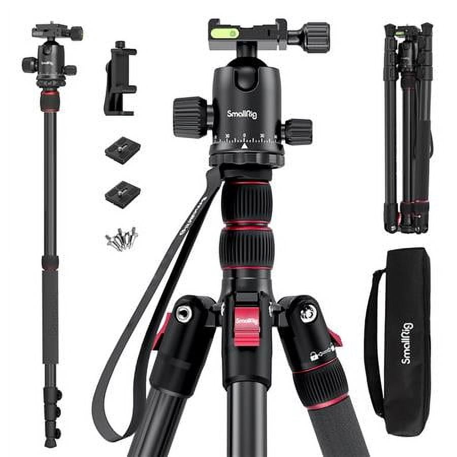 SmallRig 3474C Foldable Aluminum Tripod Monopod Quick Release Plate 78"
